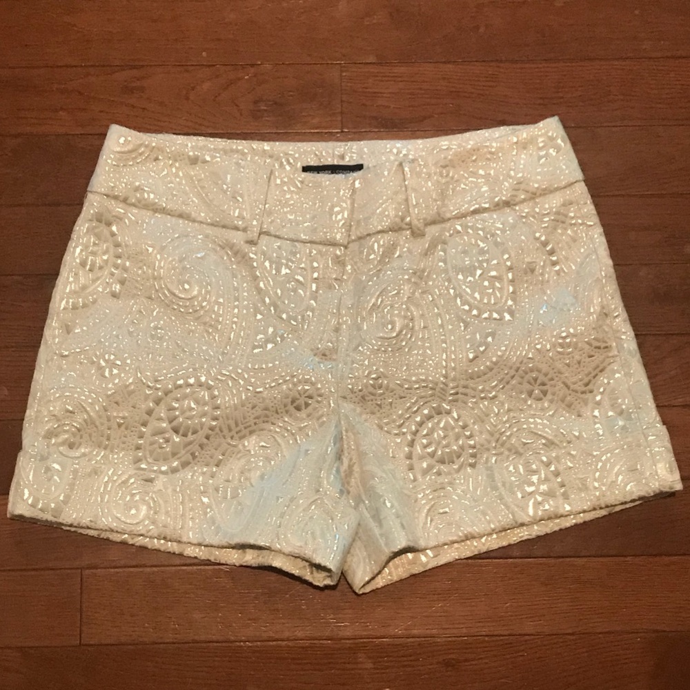 NY&Co. Silver and White Dress Shorts